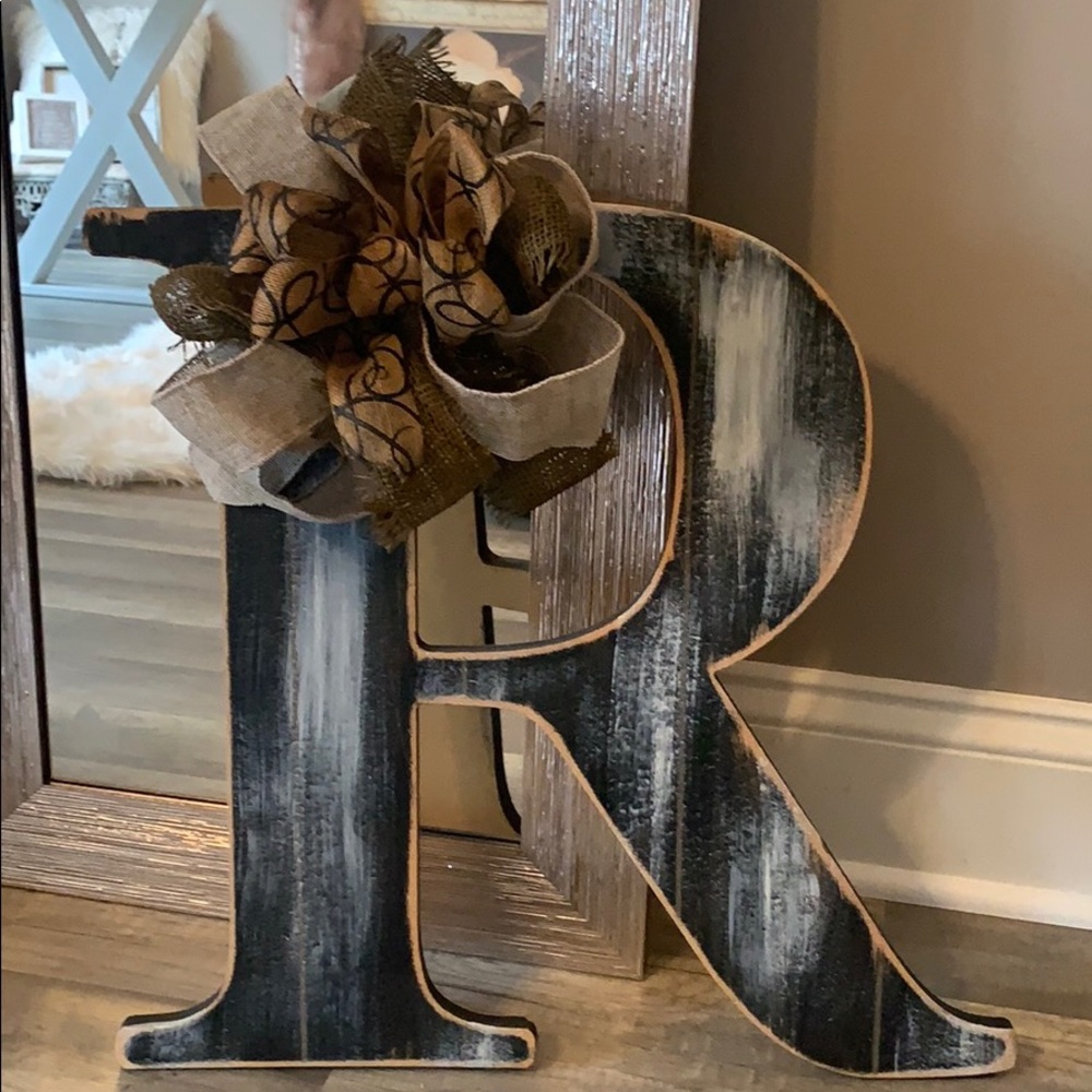 Monogram wooden letter